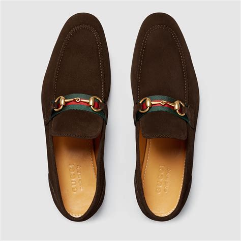 men's gucci brown leather loafers|Gucci moccasins suede men's loafers.